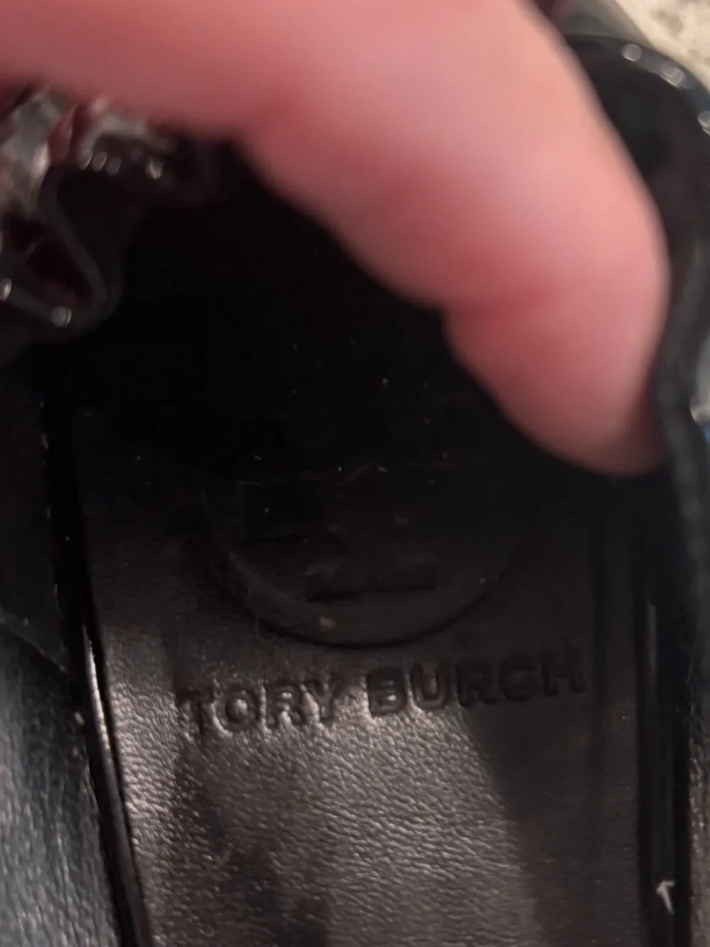 Tory Burch Minnie Flat - Black Patent - Women's Size 7